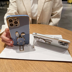 Estuche para teléfono con soporte de conejo ...