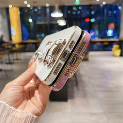 Estuche para teléfono con soporte de conejo ...