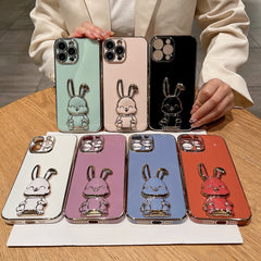 Estuche para teléfono con soporte de conejo ...