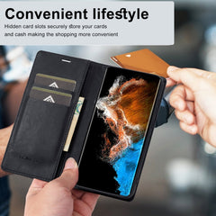 LC.IMEEKE RFID Funda de cuero antirrobo para...
