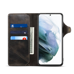Estuche para teléfono de cuero con botones m...