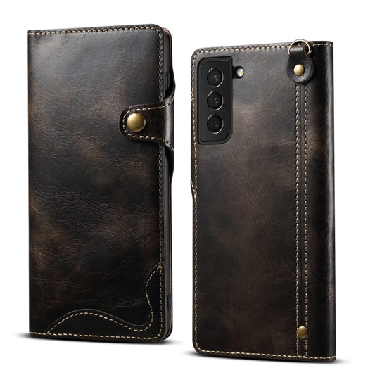 Estuche para teléfono de cuero con botones m...