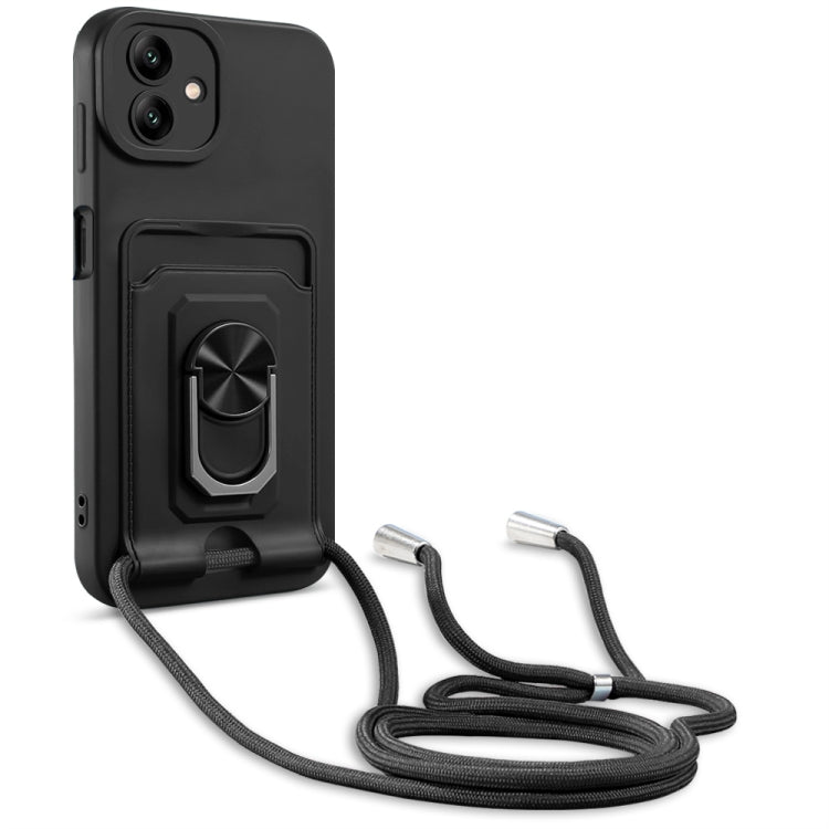 Ring Kickstand Card Wallet TPU Funda para te...