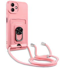 Ring Kickstand Card Wallet TPU Funda para te...