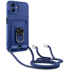Ring Kickstand Card Wallet TPU Funda para te...