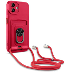 Ring Kickstand Card Wallet TPU Funda para te...