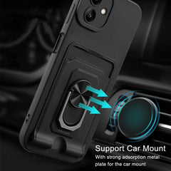 Ring Kickstand Card Wallet TPU Funda para te...