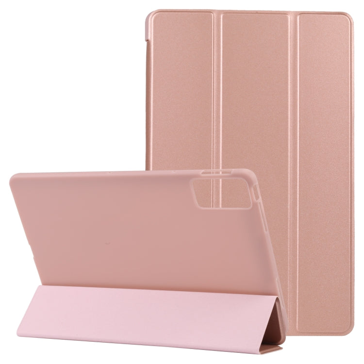 Estuche de cuero para tableta con tres plieg...