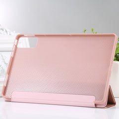 Estuche de cuero para tableta con tres plieg...