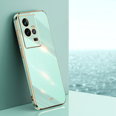 XINLI Straight 6D Plating Gold Edge TPU Fund...