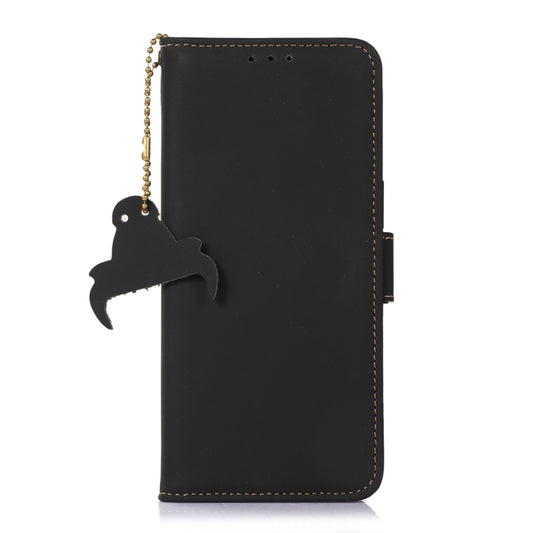Estuche para teléfono de cuero RFID magnétic...