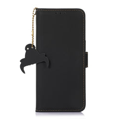 Estuche para teléfono de cuero RFID magnétic...