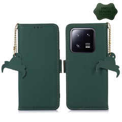 Estuche para teléfono de cuero RFID magnétic...