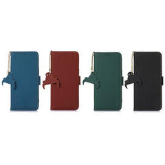 Estuche para teléfono de cuero RFID magnétic...