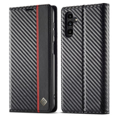 LC.IMEEKE Funda de cuero de fibra de carbono...