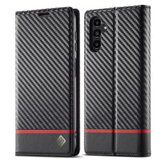 LC.IMEEKE Funda de cuero de fibra de carbono...