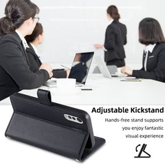 Estuche para teléfono de cuero con cremaller...