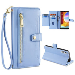 Estuche para teléfono de cuero con cremaller...