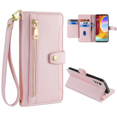Estuche para teléfono de cuero con cremaller...