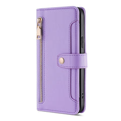 Estuche para teléfono de cuero con cremaller...