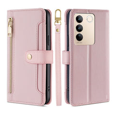 Estuche para teléfono de cuero con cremaller...