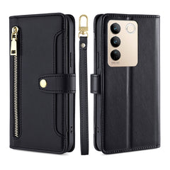 Estuche para teléfono de cuero con cremaller...