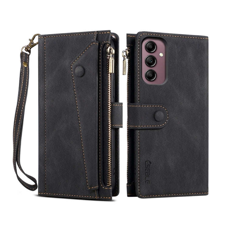Estuche para teléfono de cuero con tapa RFID...