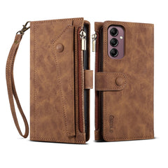 Estuche para teléfono de cuero con tapa RFID...