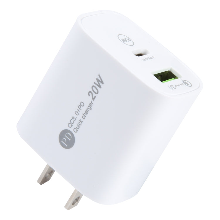 Cargador USB PD 20W USB-C/Tipo-C+QC 3.0