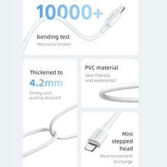 USAMS US-SJ604 U84 2.4A USB a cable de datos...
