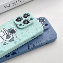 Estuche para teléfono con lado recto de sili...