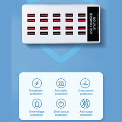 HUB de estación de carga USB de escritorio de 20 puertos