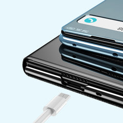 Estuche para teléfono de cuero con espejo el...