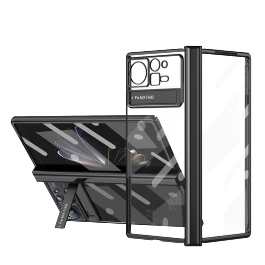Caja de teléfono transparente con bisagra ga...