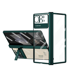 Caja de teléfono transparente con bisagra ga...