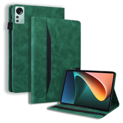 Estuche para tableta de cuero con tapa horiz...