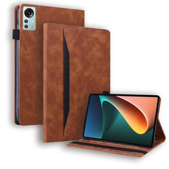Estuche para tableta de cuero con tapa horiz...
