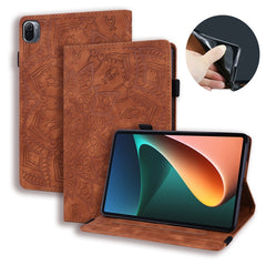 Estuche para tableta de cuero con tapa en re...