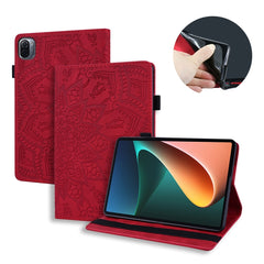 Estuche para tableta de cuero con tapa en re...