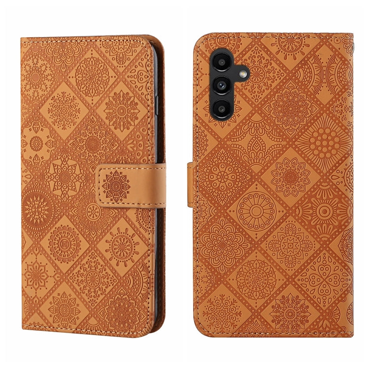 Estuche para teléfono de cuero con patrón en...