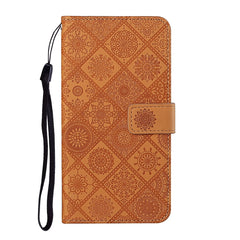 Estuche para teléfono de cuero con patrón en...