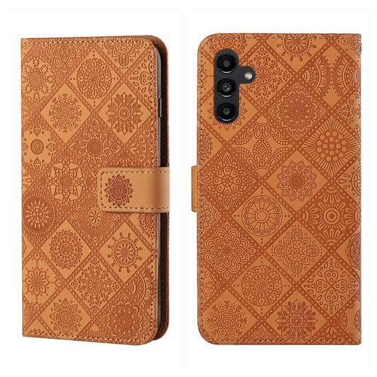 Estuche para teléfono de cuero con patrón en...