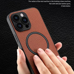 Skin Feel Litchi Texture MagSafe Funda magné...