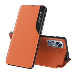 Estuche para teléfono de cuero con tapa y pa...