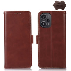 Estuche para teléfono de cuero de vaca con c...