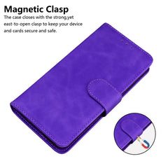 Skin Feel Pure Color Funda de cuero con tapa...