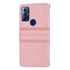 Estuche para teléfono de cuero con rayas en ...