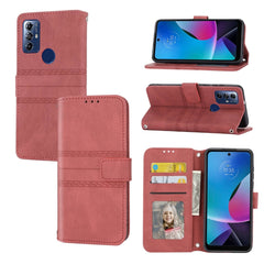 Estuche para teléfono de cuero con rayas en ...