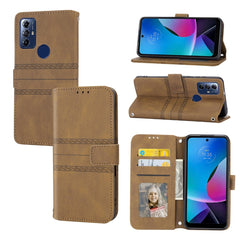 Estuche para teléfono de cuero con rayas en ...