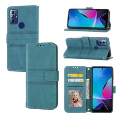 Estuche para teléfono de cuero con rayas en ...